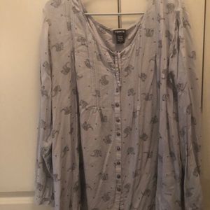 COPY - Gray paisley blouse